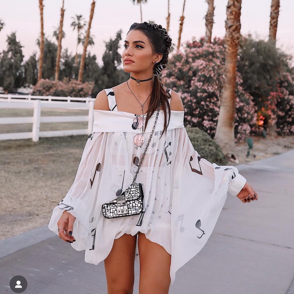 Silvia Tcherassi fassano silk top tunic blouse with music notes